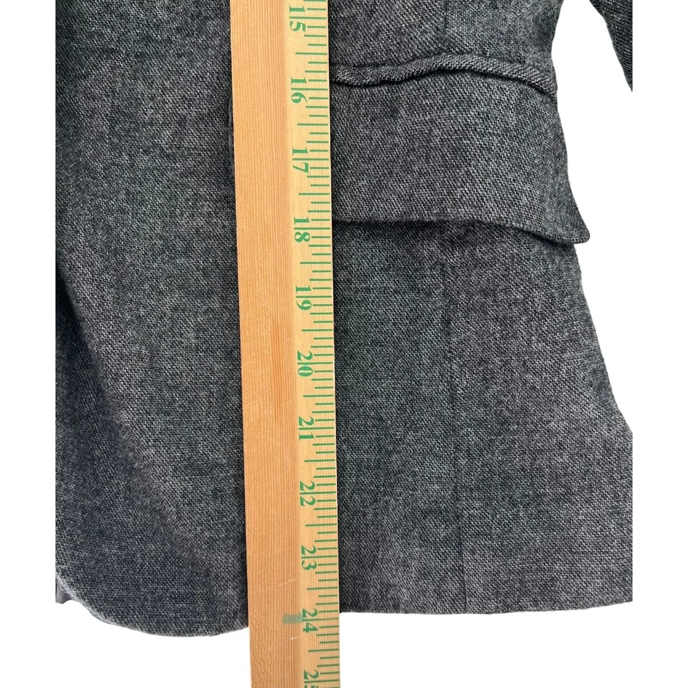 J.Crew Womens Gray Wool Two‎ Button Blazer Jacket Size 8 business casual lined